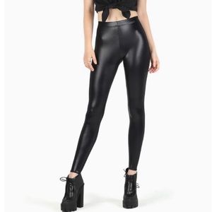 Blackmilk black wet look leggings size xs